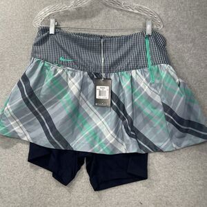 Nike Golf Skirt Womens Size 12 Plaid Golf Front Zip snap in shorts